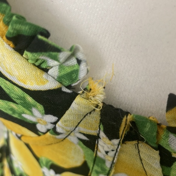 Betsey Johnson lemon print tiered maxi dress - Picture 8 of 10